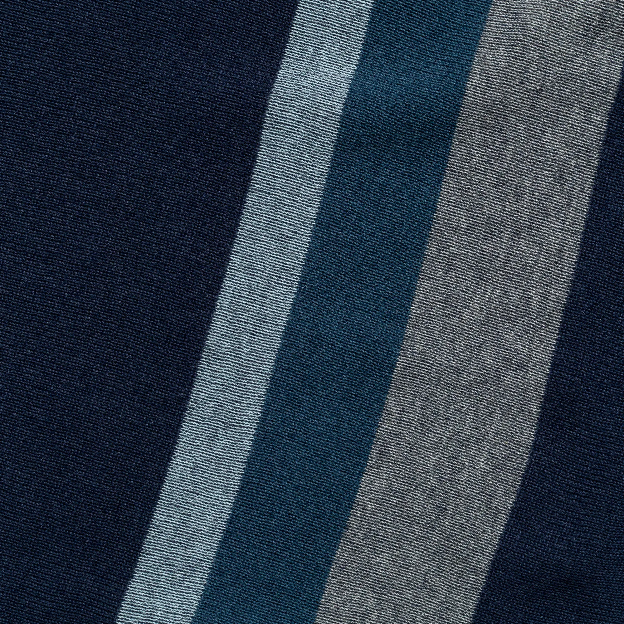 Beams Clothing Knit Polo Stripe Argyle - Navy