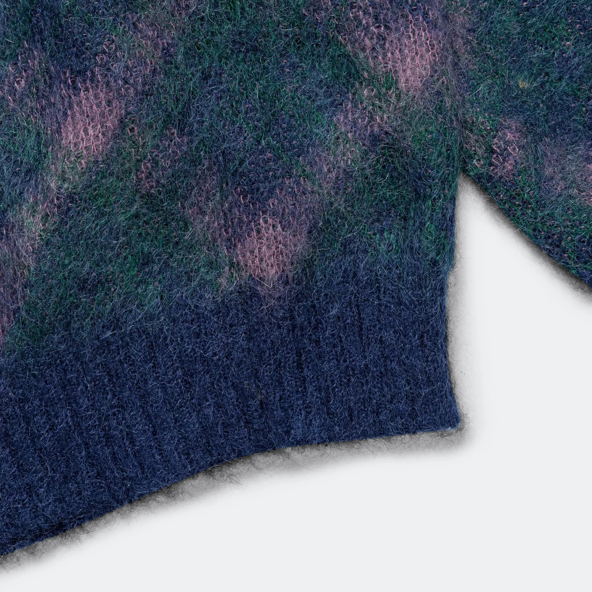 Beams Clothing Knit Polo Stripe - Navy
