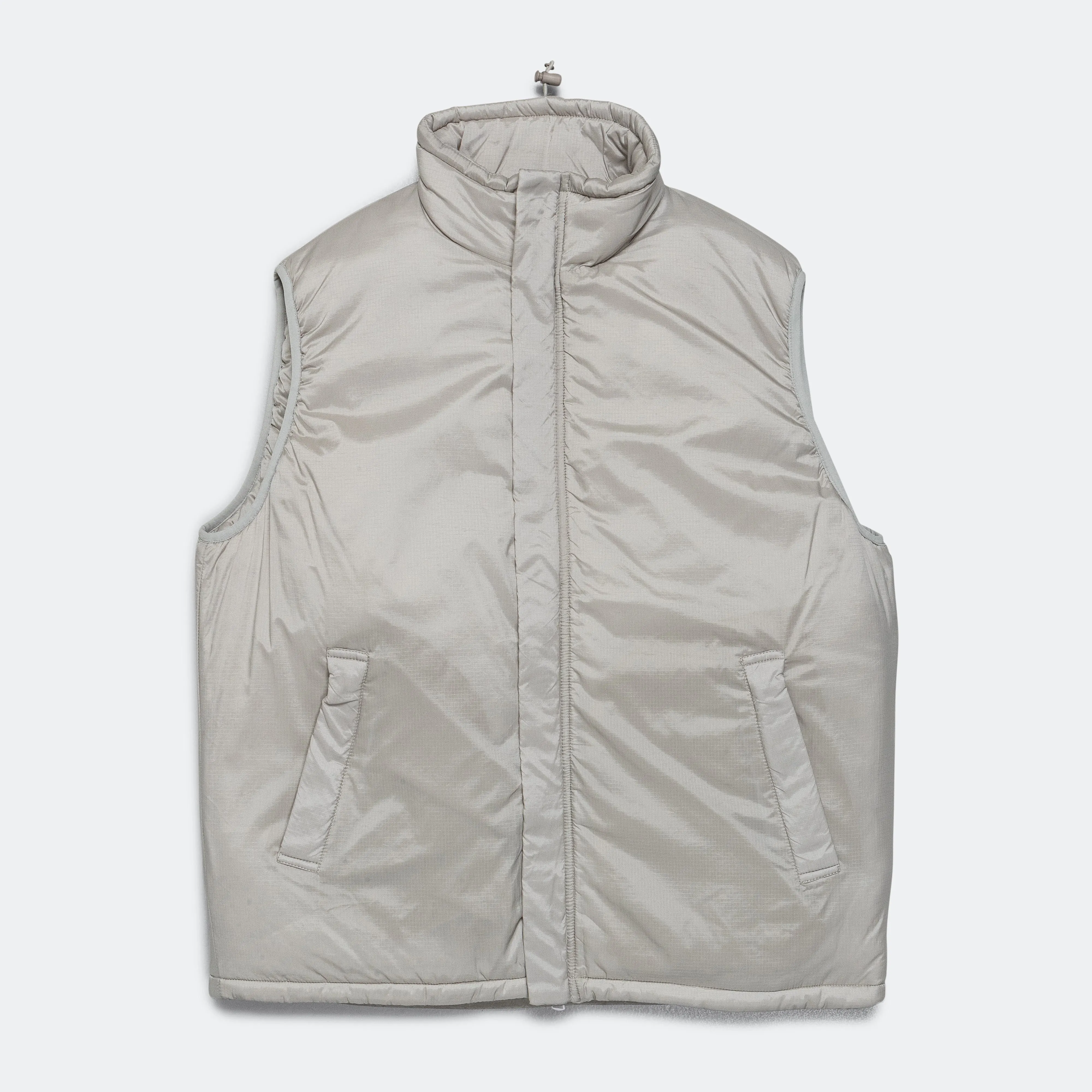 Beams Clothing MIL Puff Vest Nylon Rip Stop - Grey