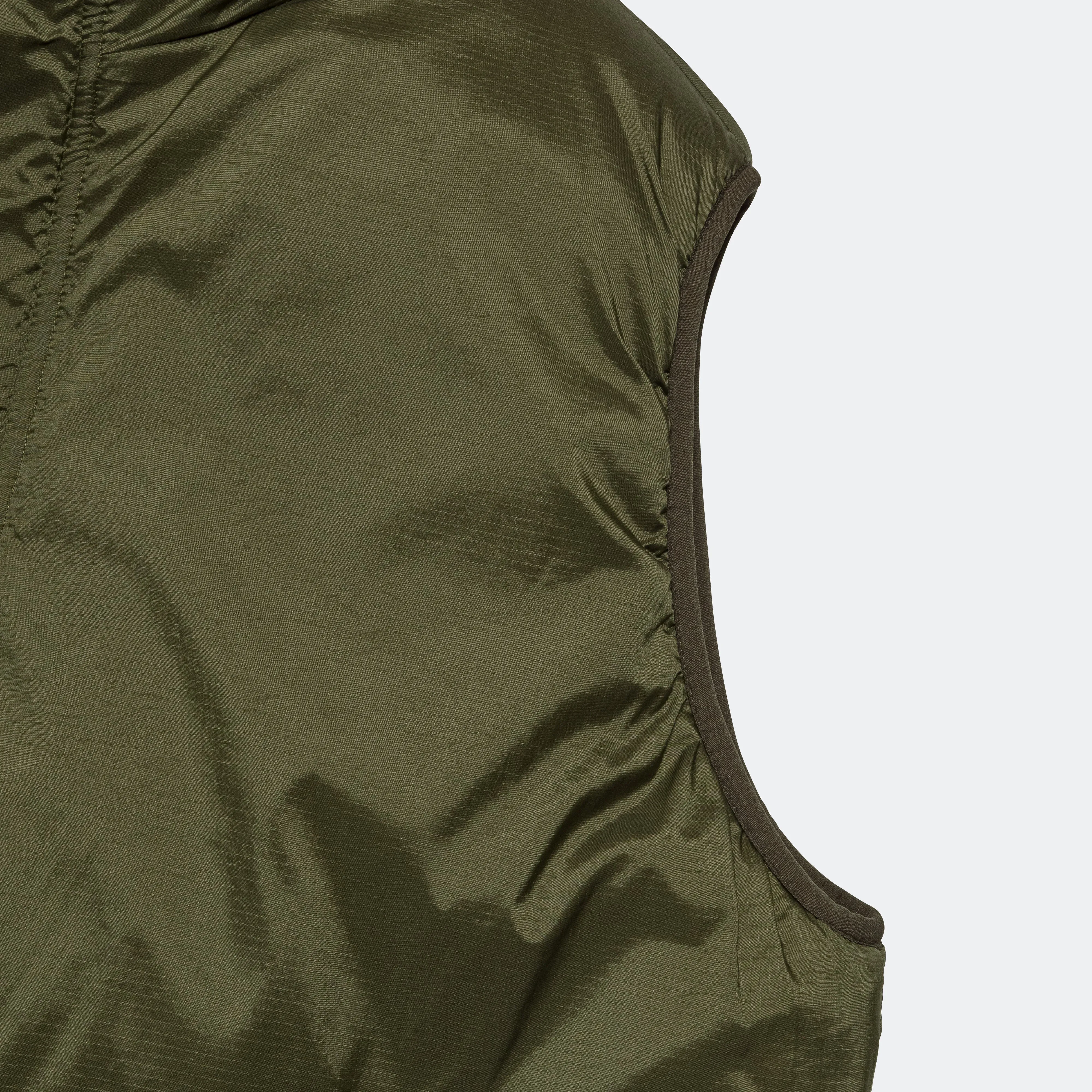 Beams Clothing MIL Puff Vest Nylon Rip Stop - Olive