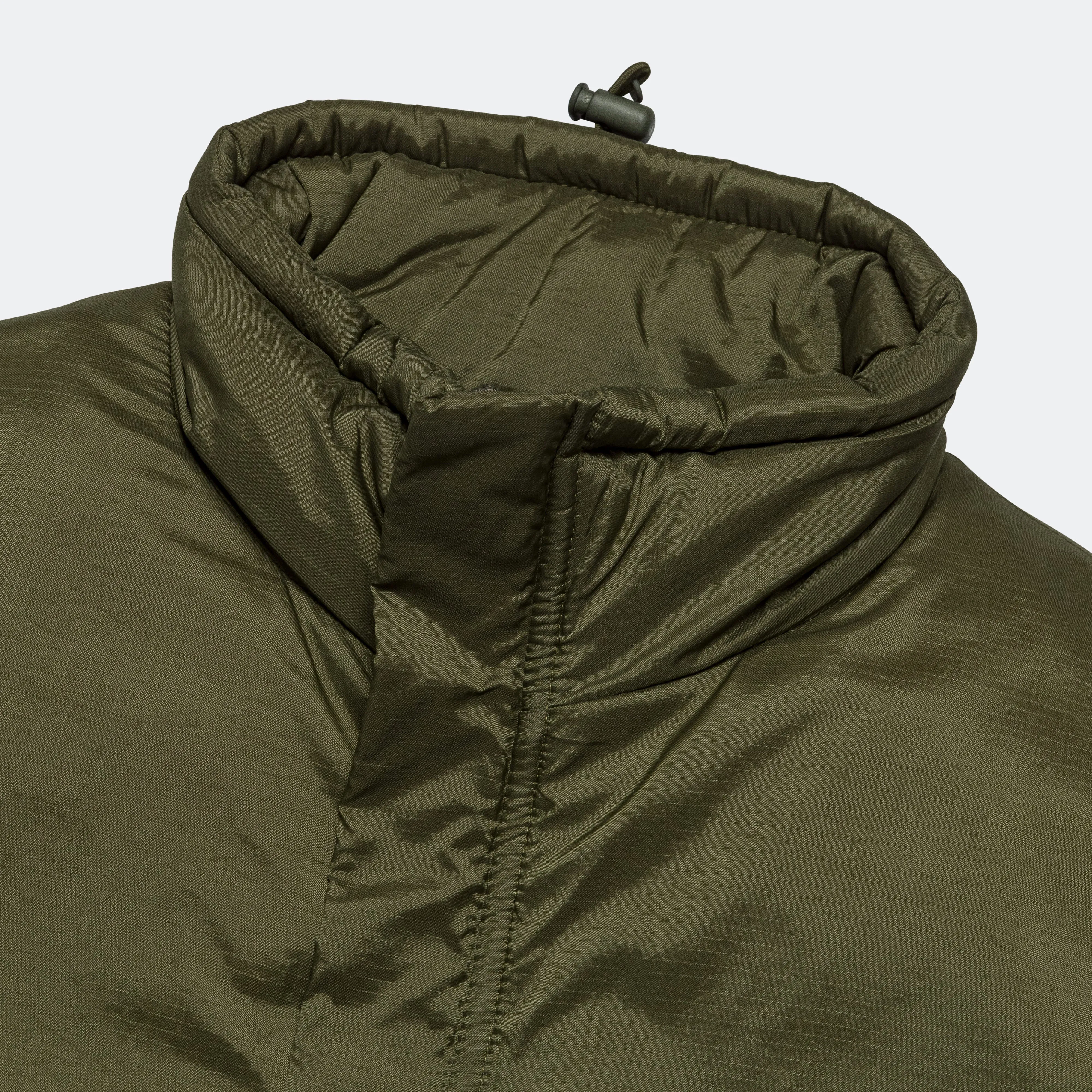 Beams Clothing MIL Puff Vest Nylon Rip Stop - Olive