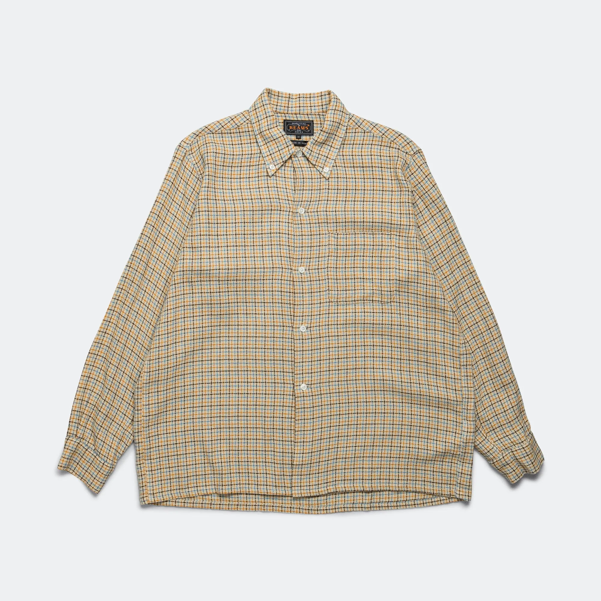 Beams Clothing Open B.D. Gunclub Mesh Shirt - Beige