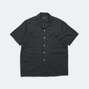 Beams Clothing Open Collar Washable Wool Plaid - Green
