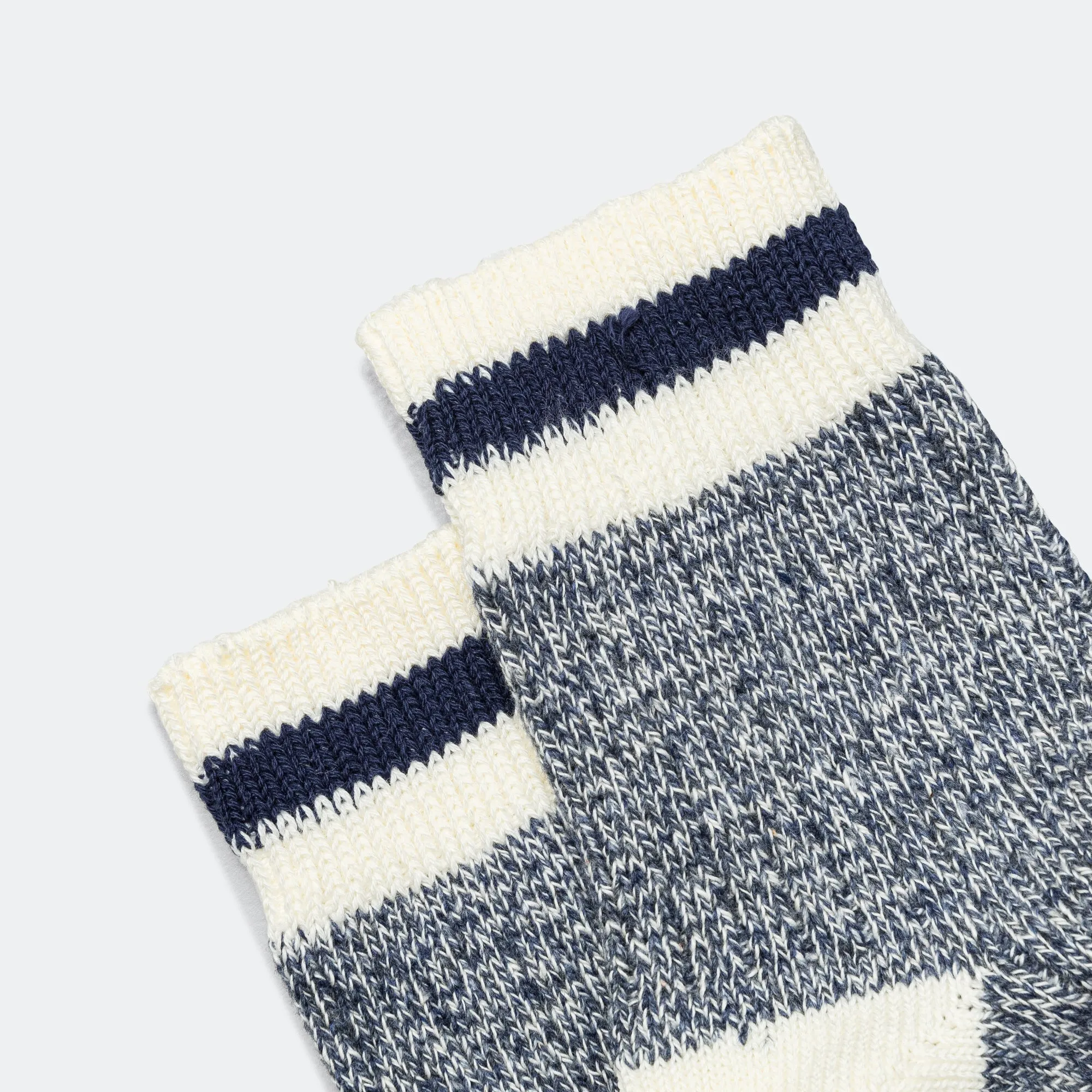 Beams Clothing Rag Socks 1/4 - New Navy/Navy
