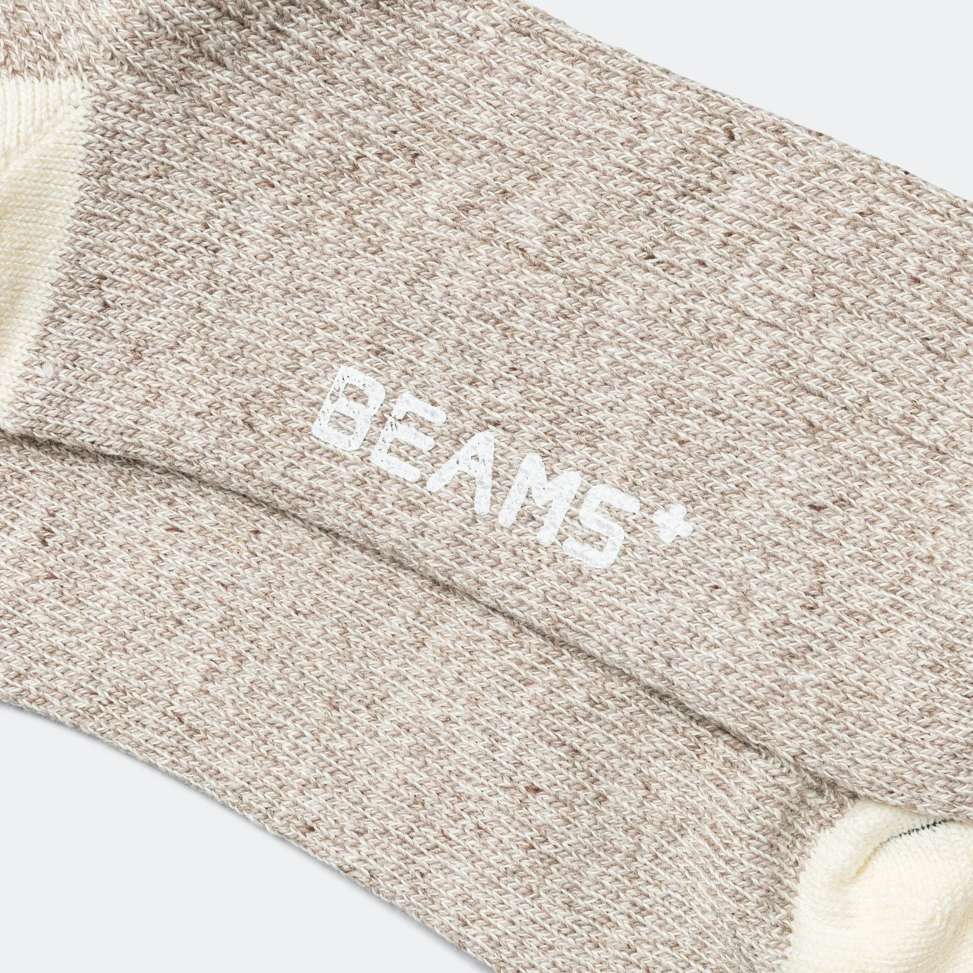 Beams Clothing Rag Socks 1/4 - Oatmeal/Green