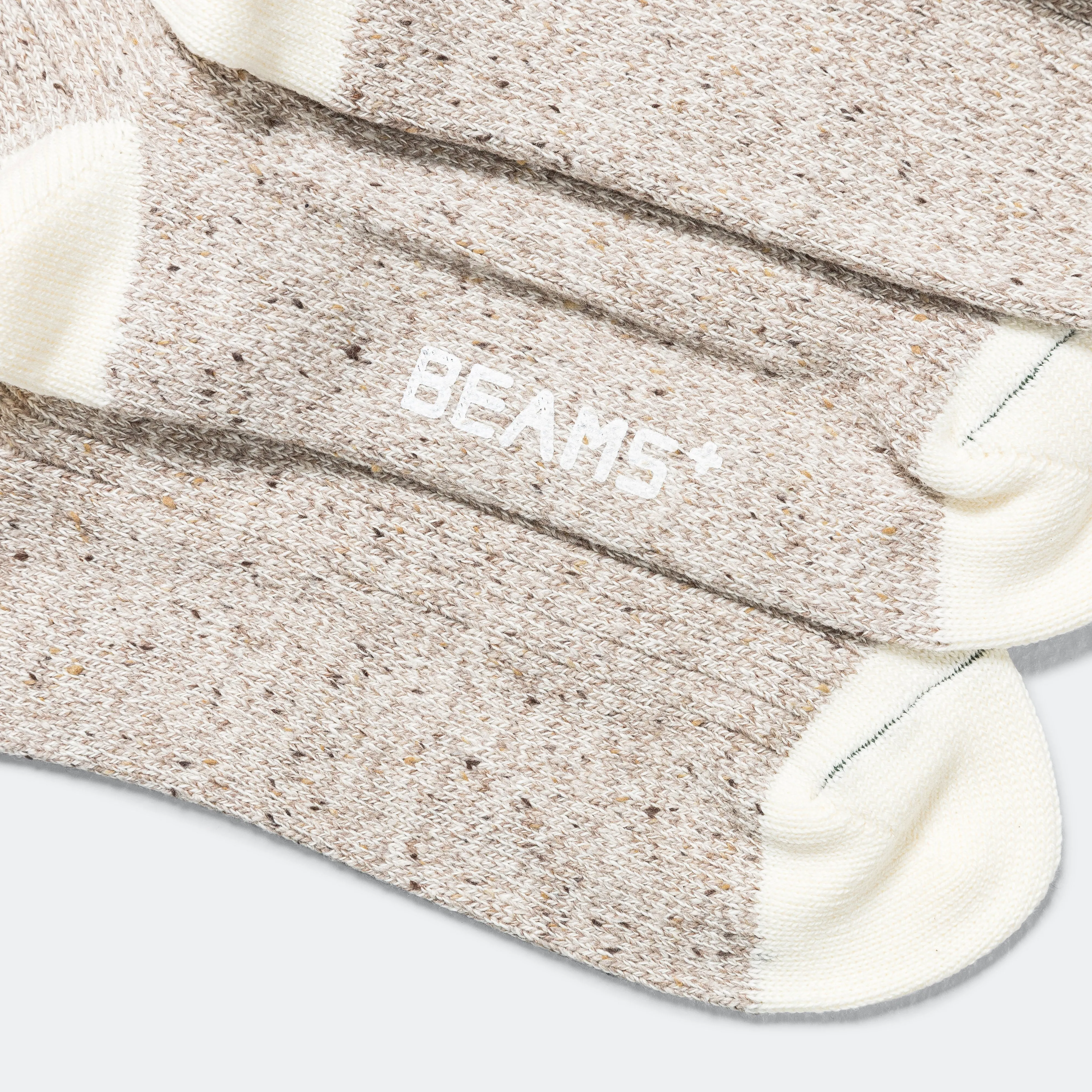 Beams Clothing Rag Socks - Oatmeal/Green