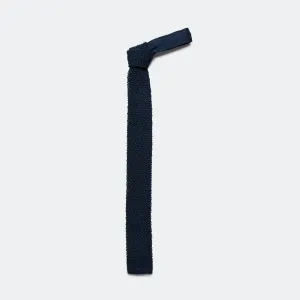 Beams Clothing Silk Knit Tie Solid - Navy