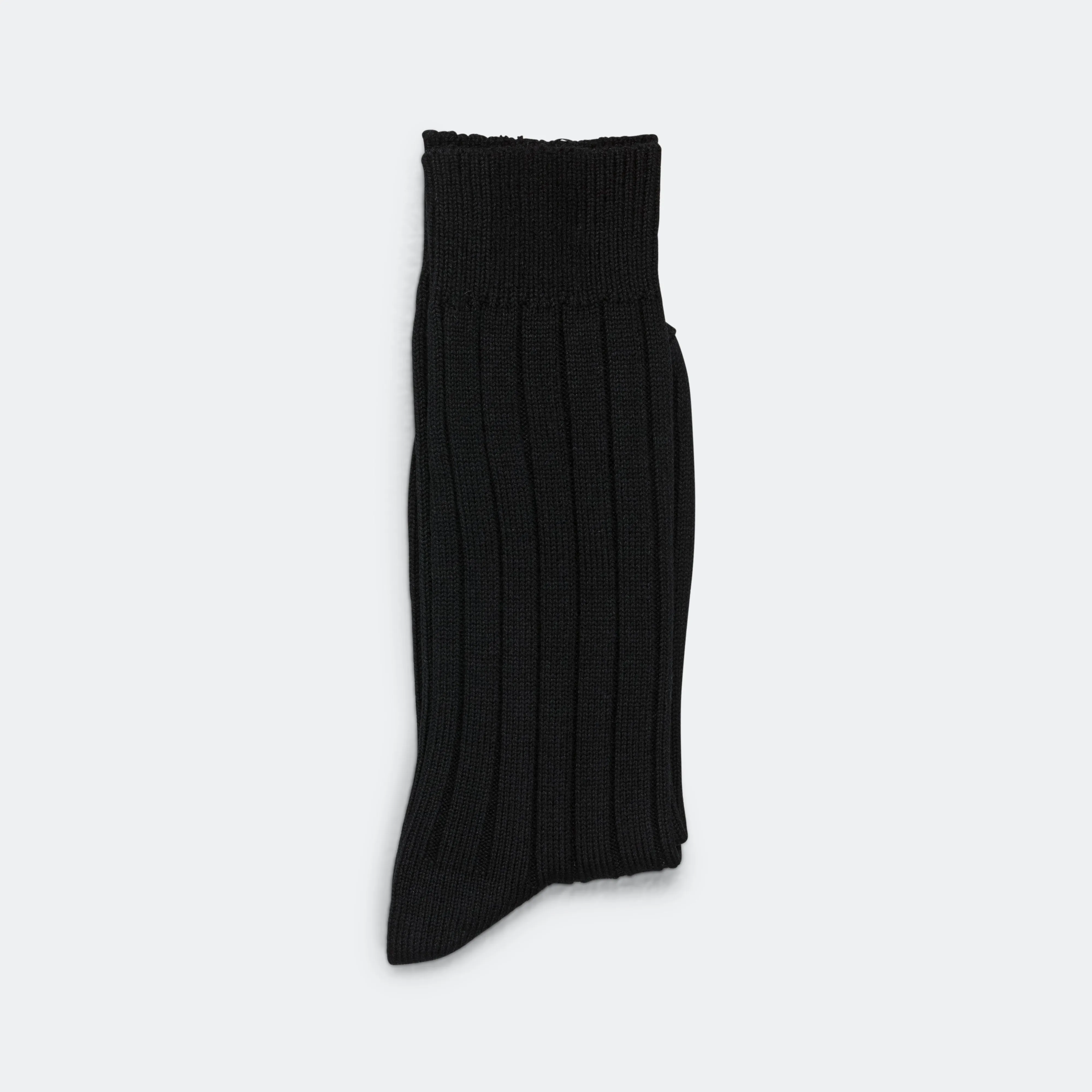 Beams Clothing Solid Rib Socks - Black