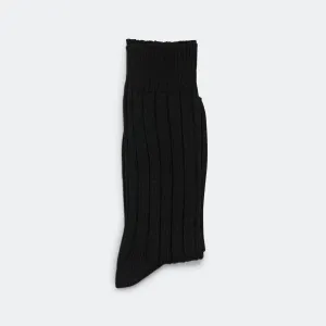 Beams Clothing Solid Rib Socks - Black