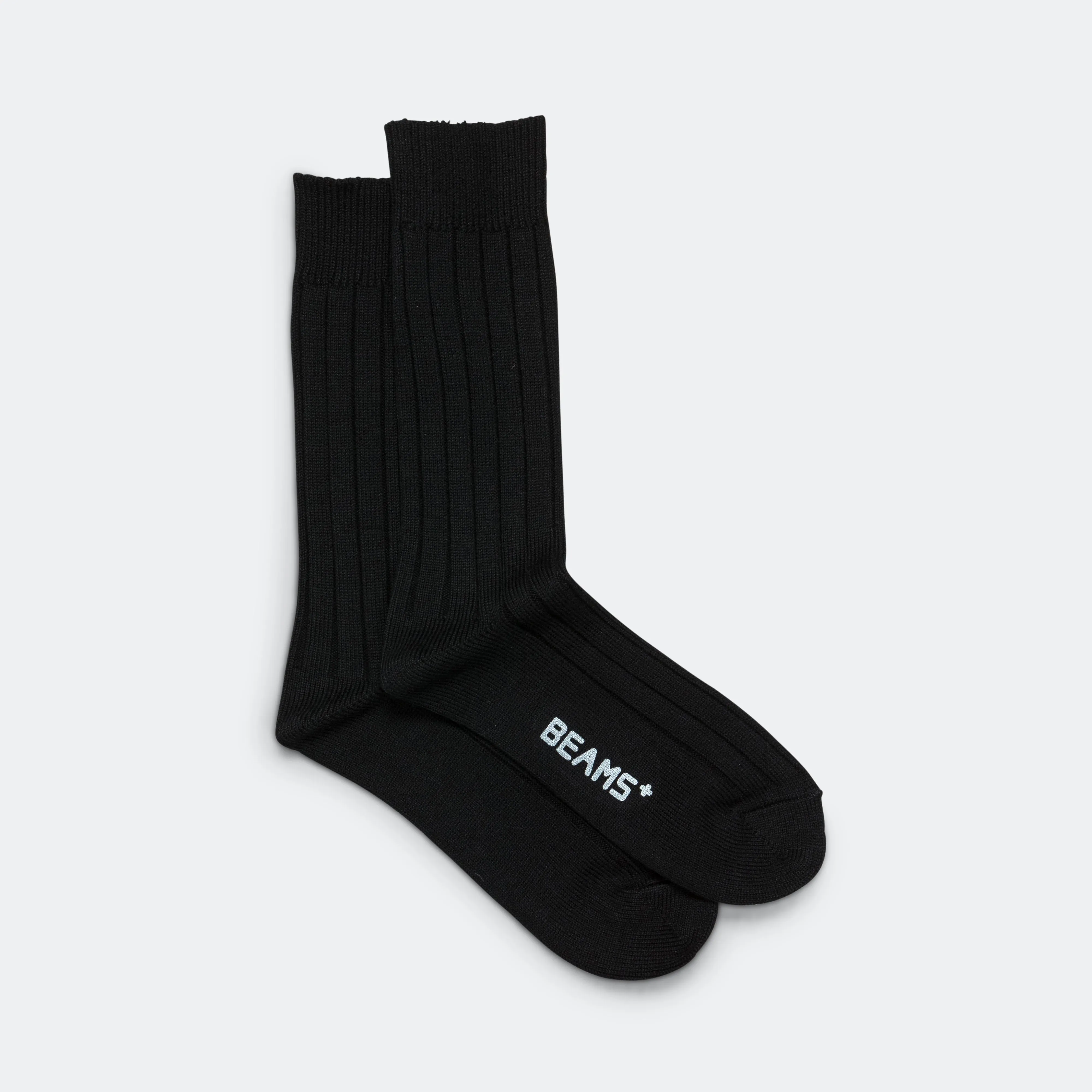 Beams Clothing Solid Rib Socks - Black