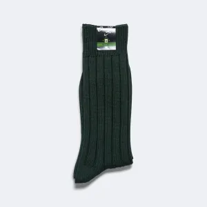 Beams Clothing Solid Rib Socks - Green