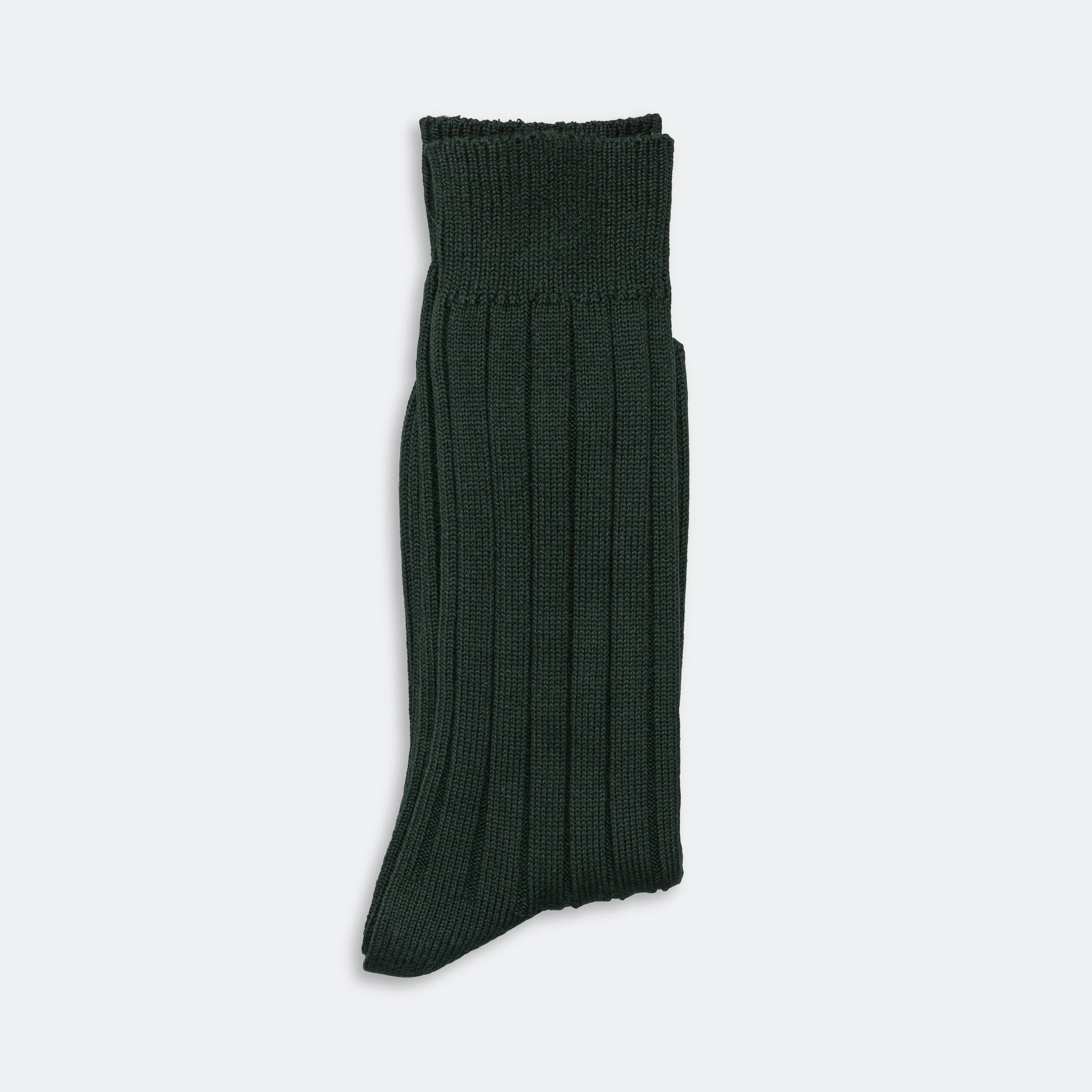Beams Clothing Solid Rib Socks - Green