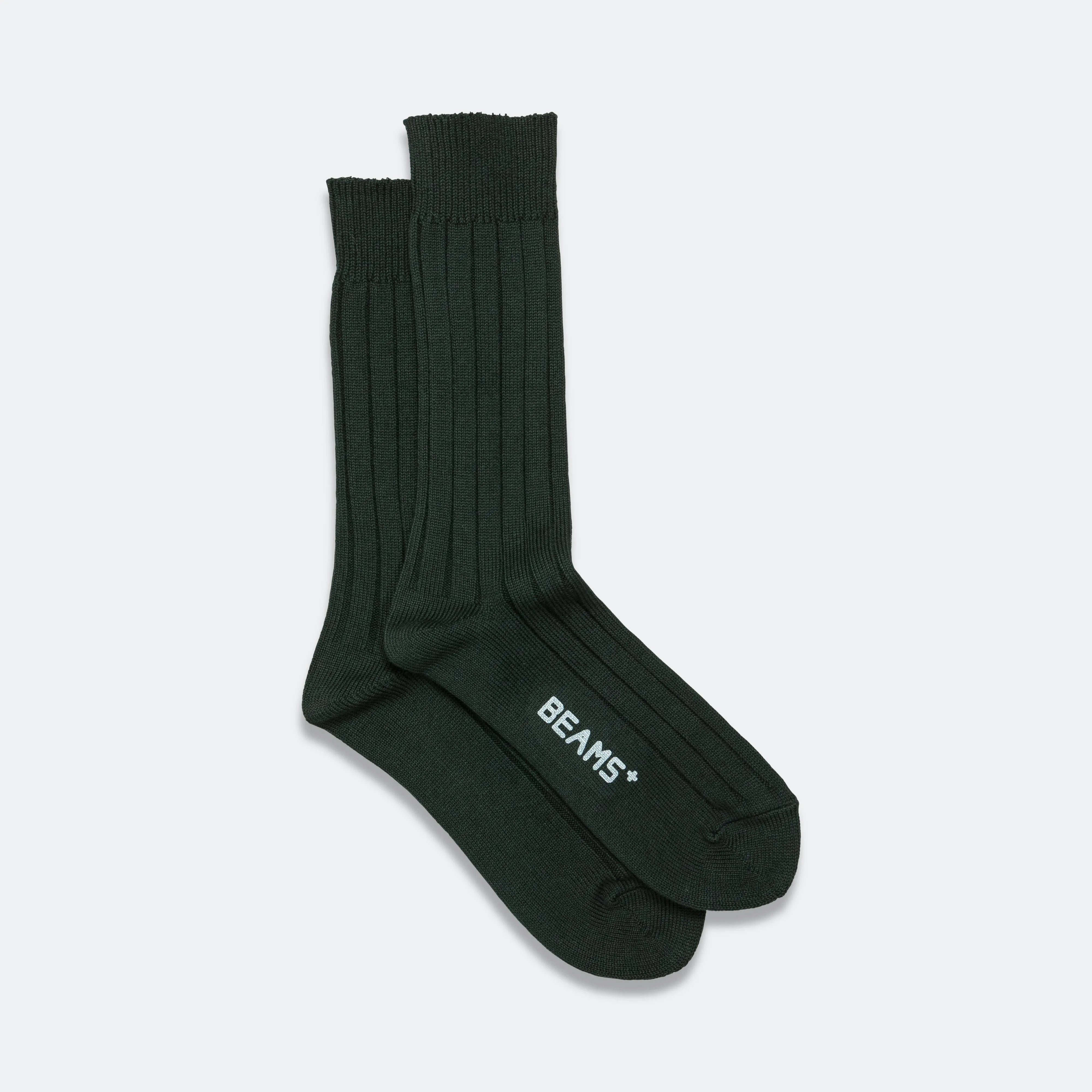 Beams Clothing Solid Rib Socks - Green