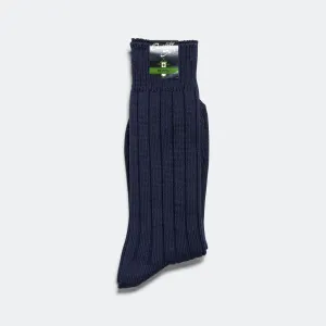 Beams Clothing Solid Ribs Socks - Navy