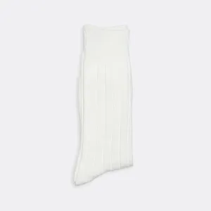 Beams Clothing Solid Ribs Socks - Off White