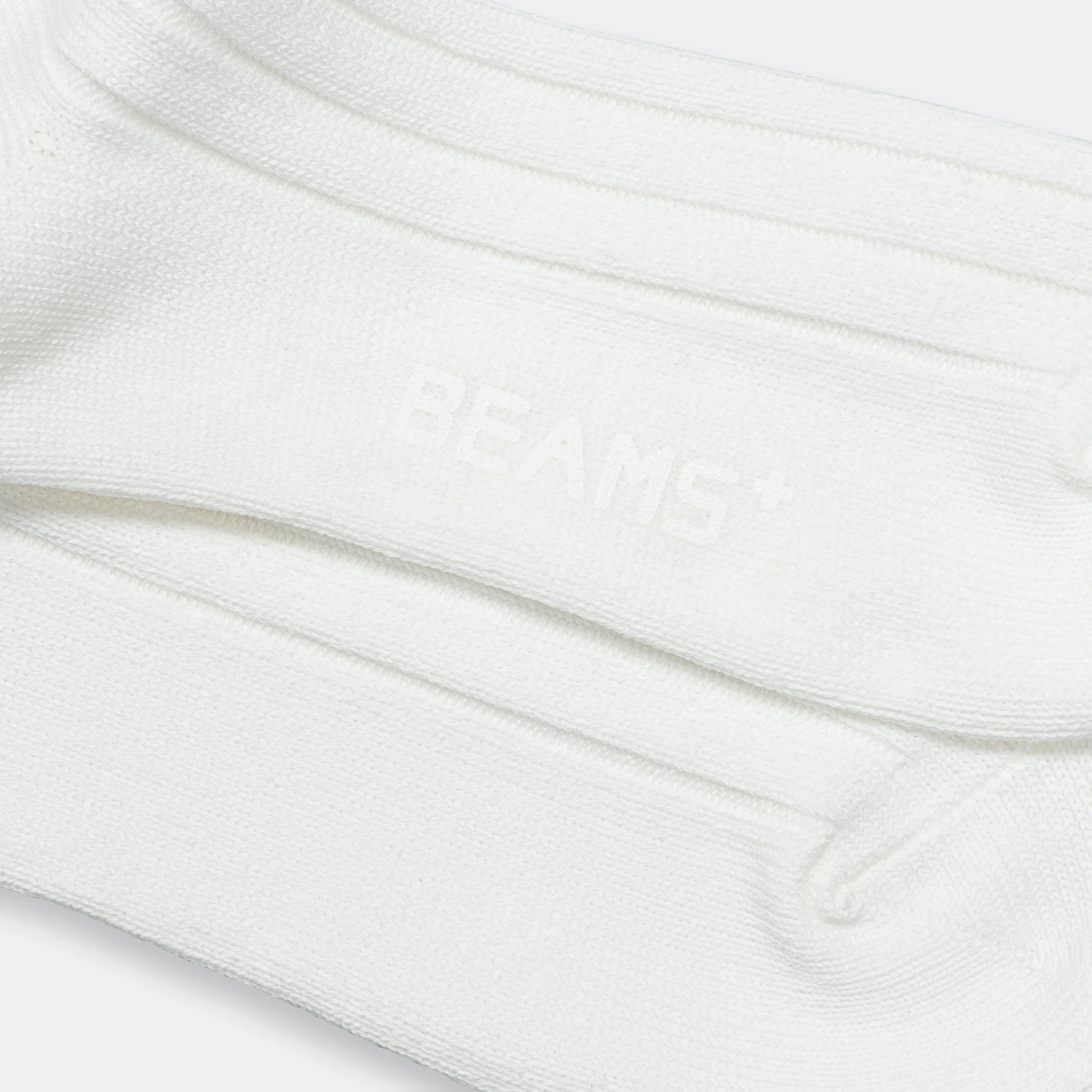 Beams Clothing Solid Ribs Socks - Off White