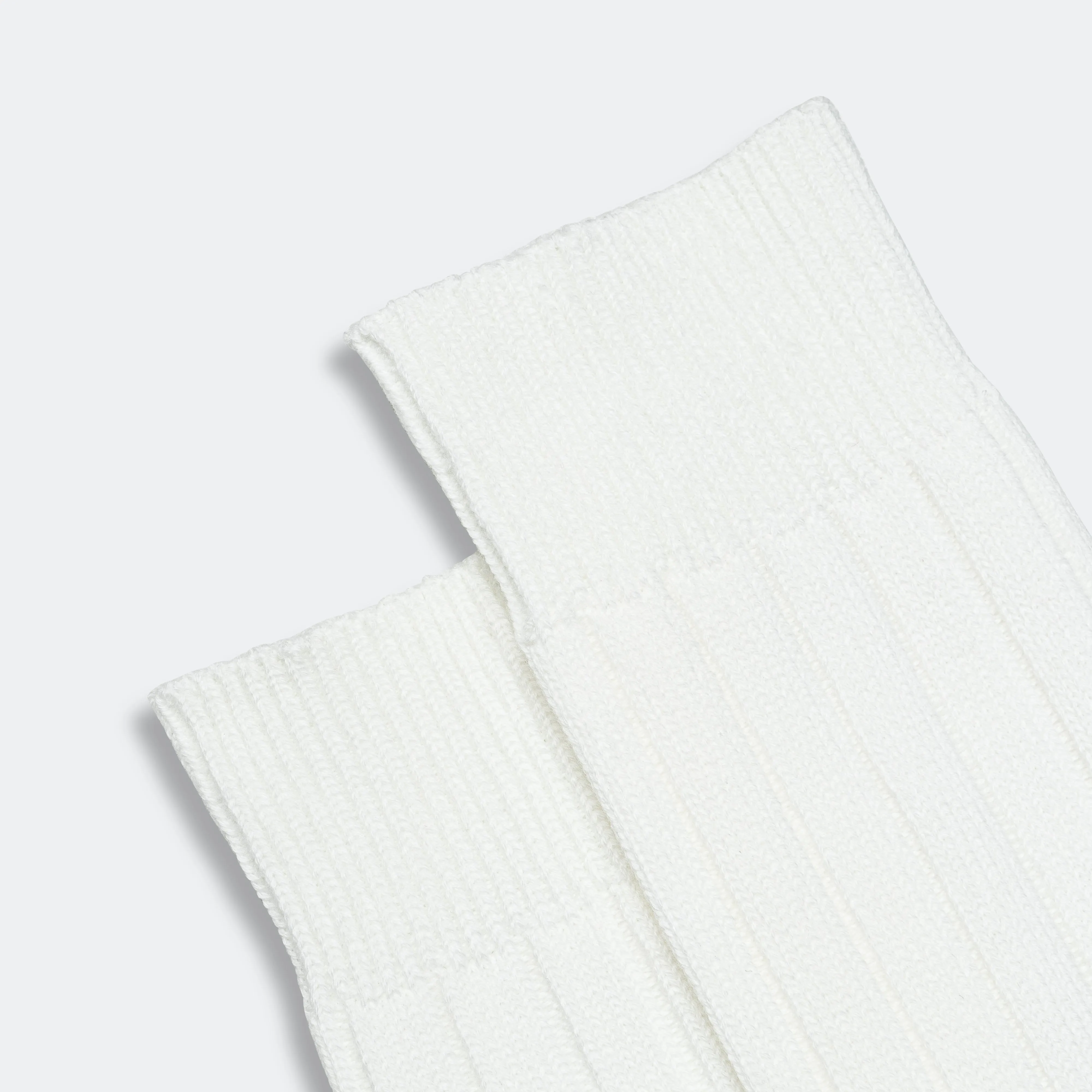 Beams Clothing Solid Ribs Socks - Off White