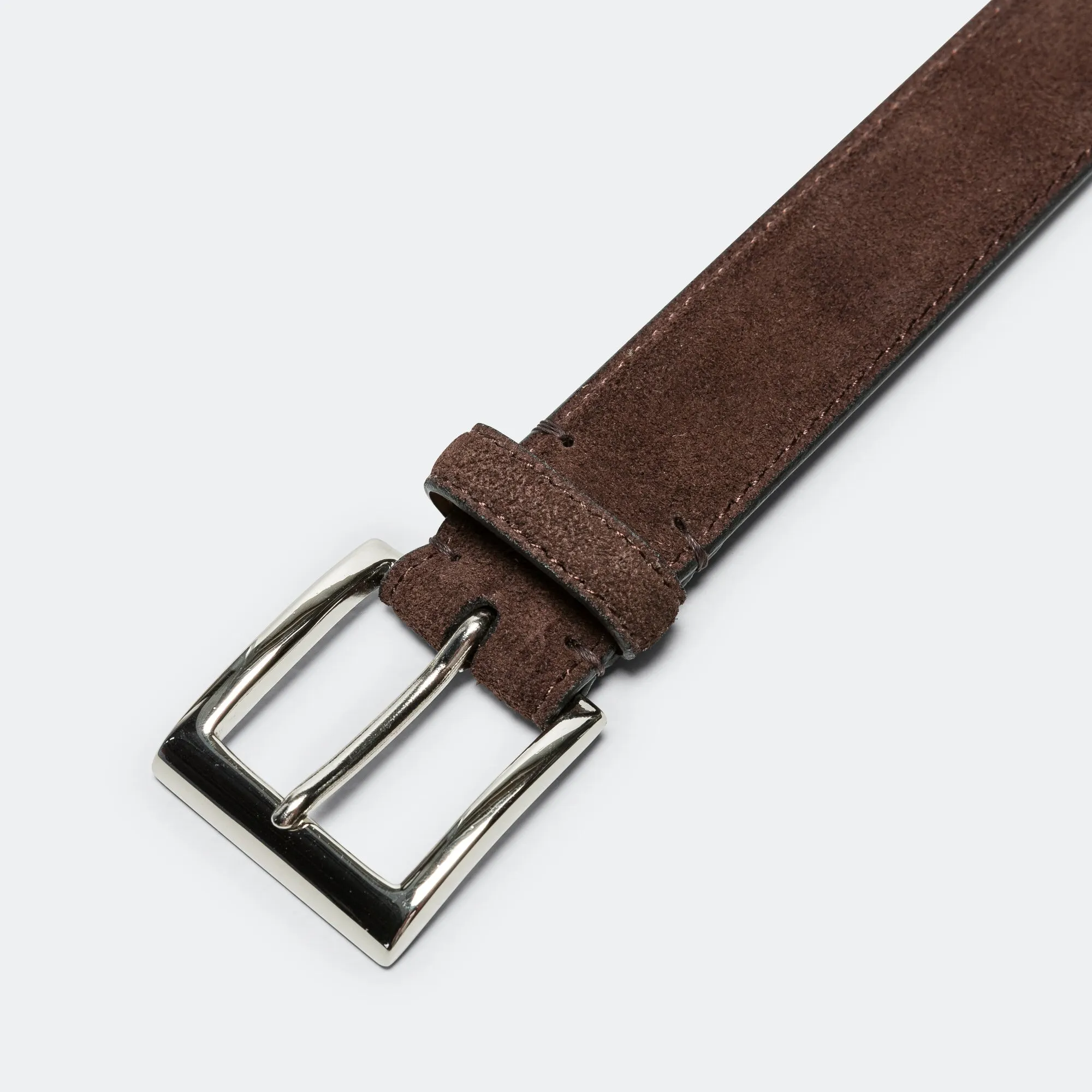 Beams Clothing Suede Belt - Dark Brown