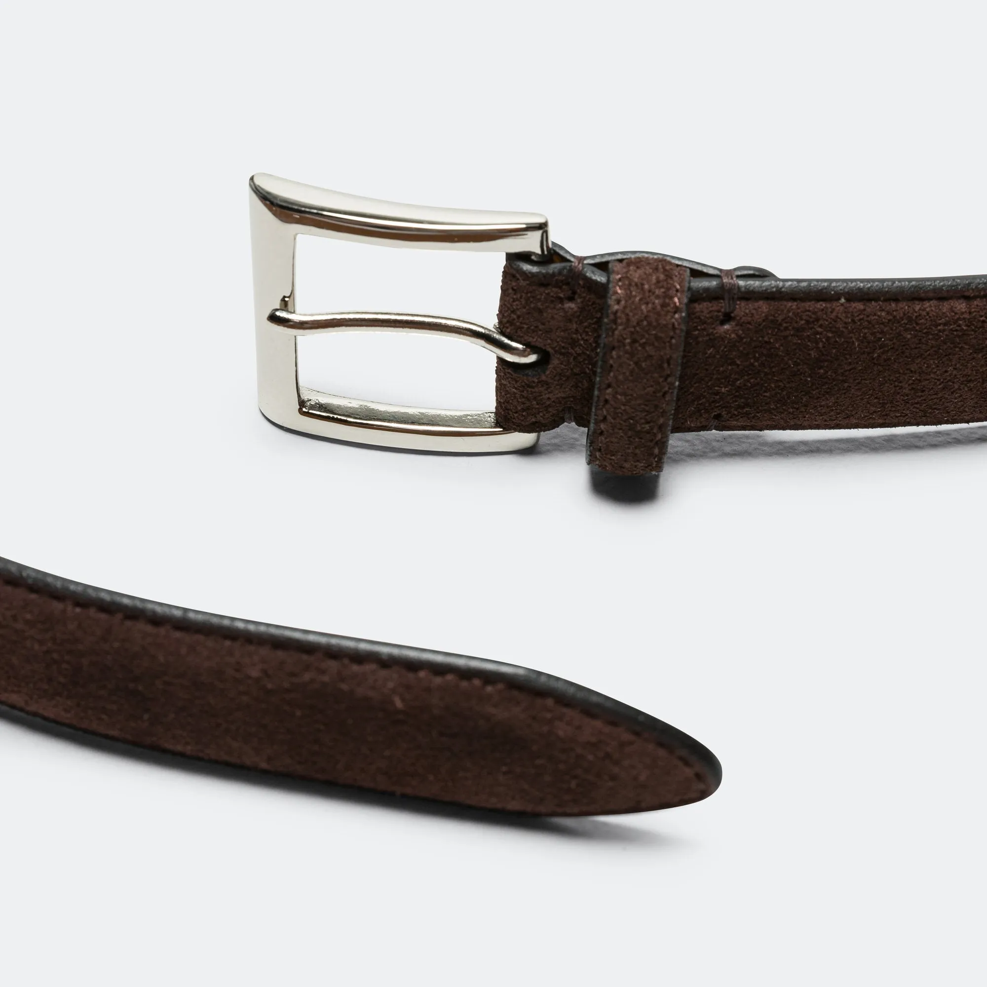 Beams Clothing Suede Belt - Dark Brown