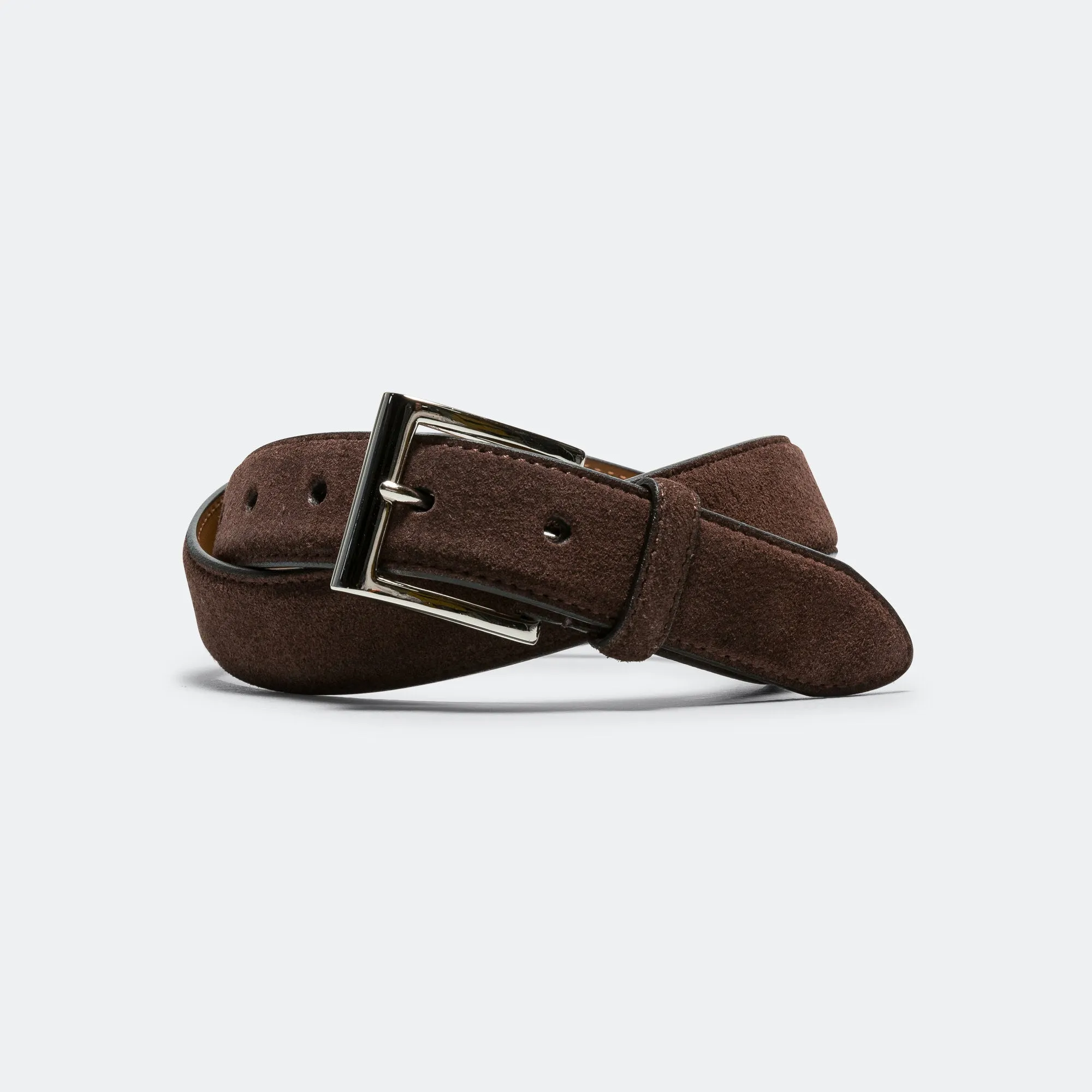 Beams Clothing Suede Belt - Dark Brown