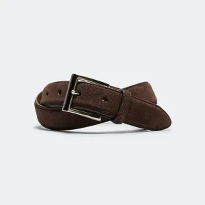 Beams Clothing Suede Belt - Dark Brown
