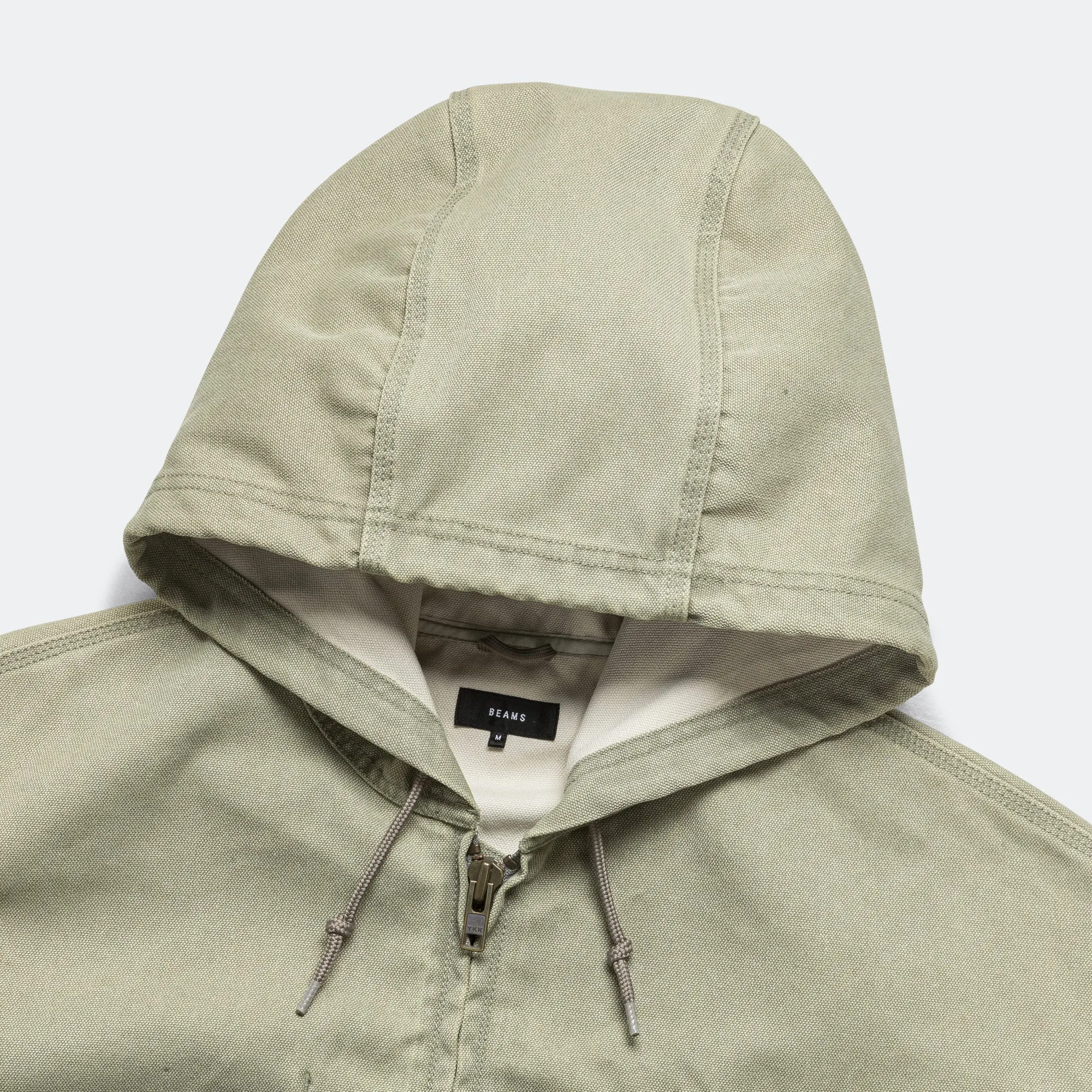 Beams Clothing Tech Duck Hooded Jacket - Greige