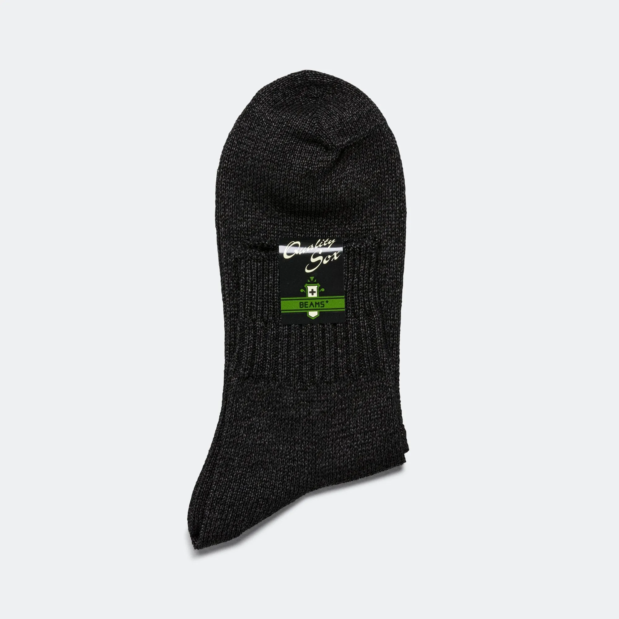 Beams Clothing WASHI Short Rib Socks - Black