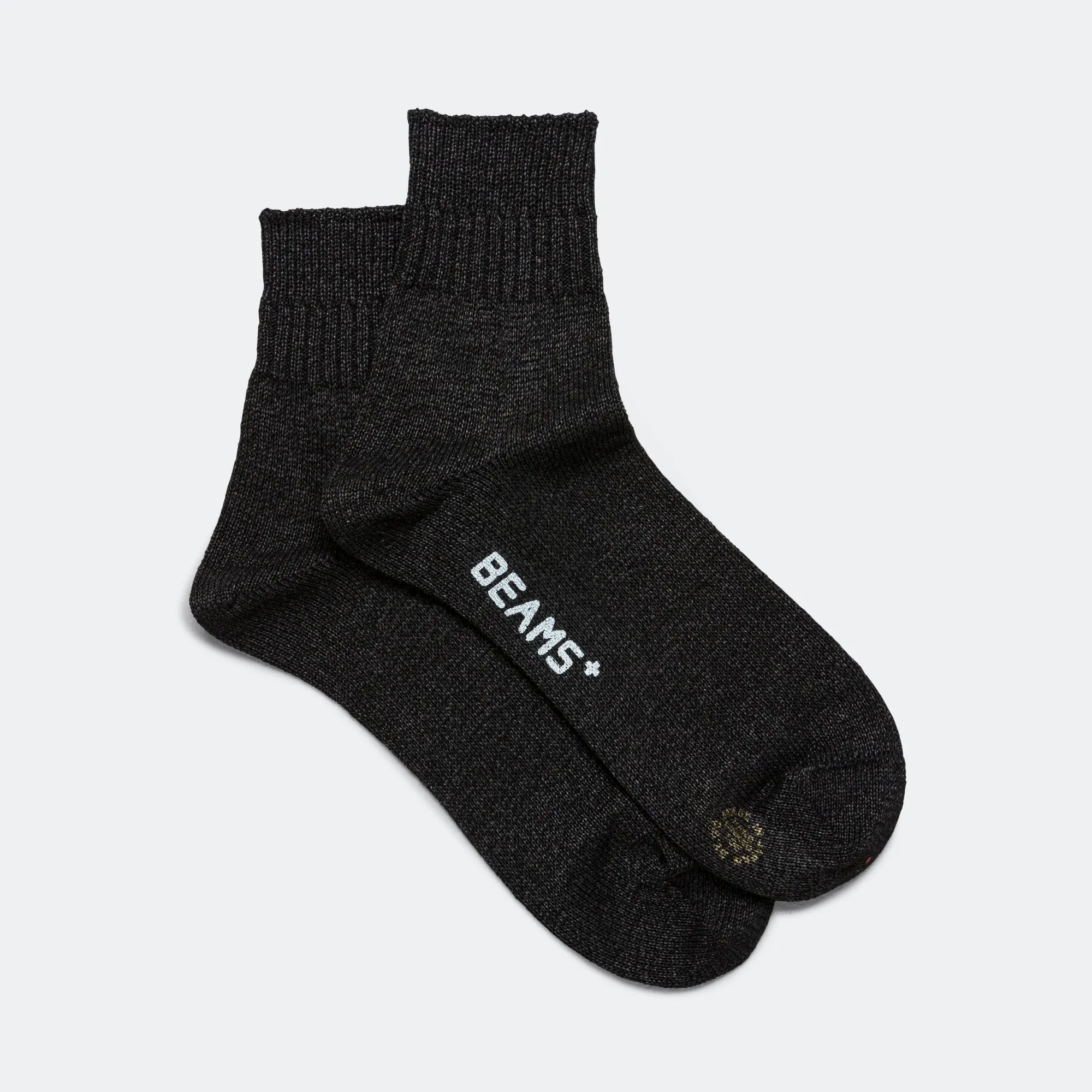 Beams Clothing WASHI Short Rib Socks - Black