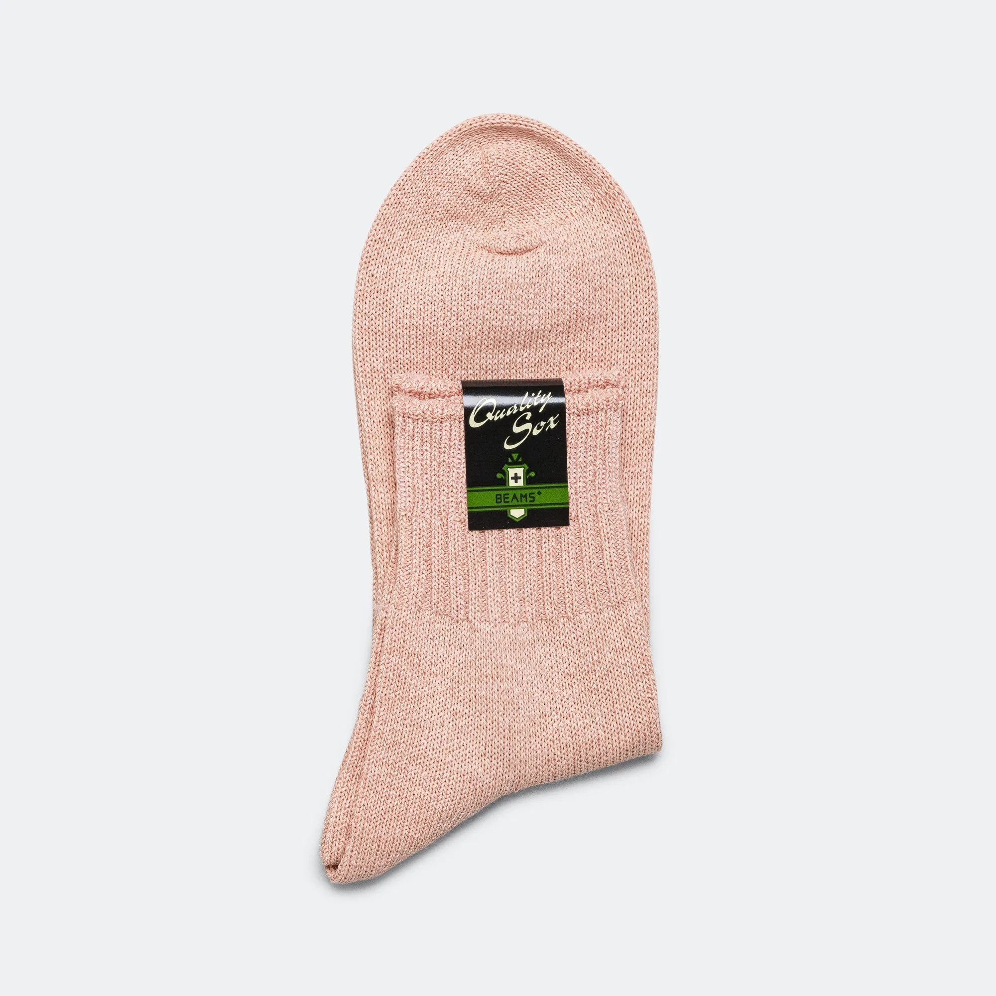 Beams Clothing WASHI Short Rib Socks - Rose