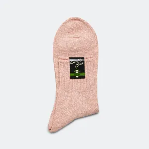 Beams Clothing WASHI Short Rib Socks - Rose