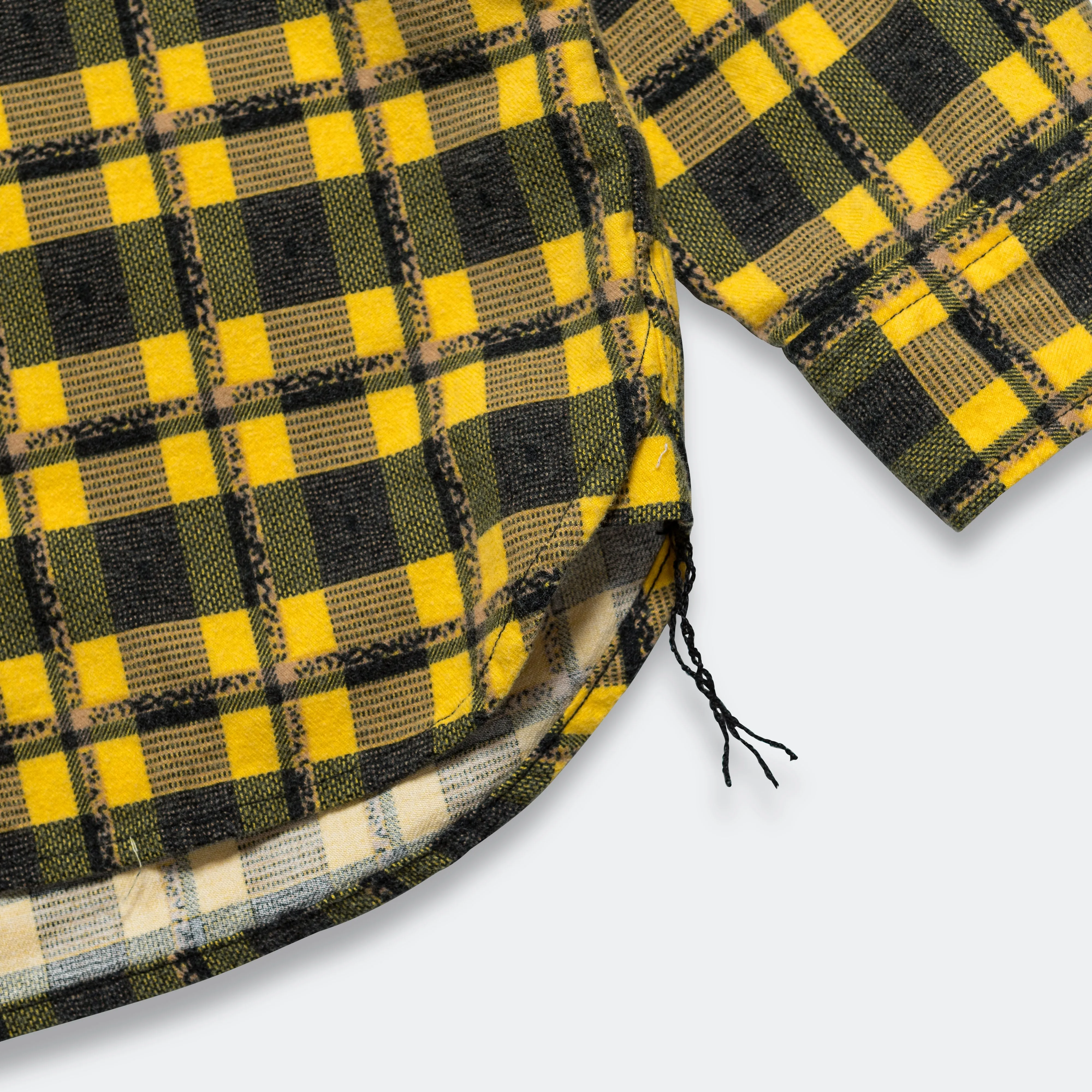 Beams Clothing Work Print Nel - Yellow