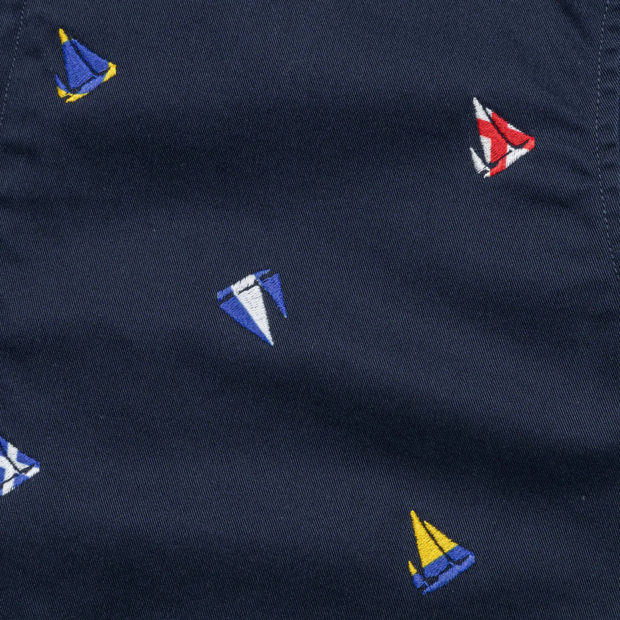 Beams Clothing Zipper Blouson Embroidery On Print - Navy