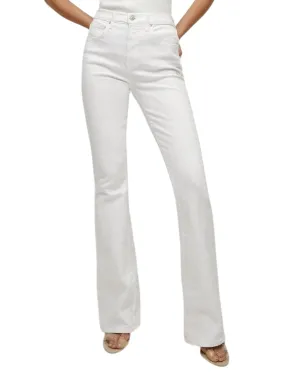 Beverly Skinny Flare Jeans In White