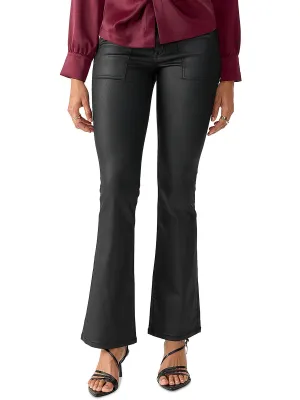 Birdy Womens Twill Coated Flared Pants