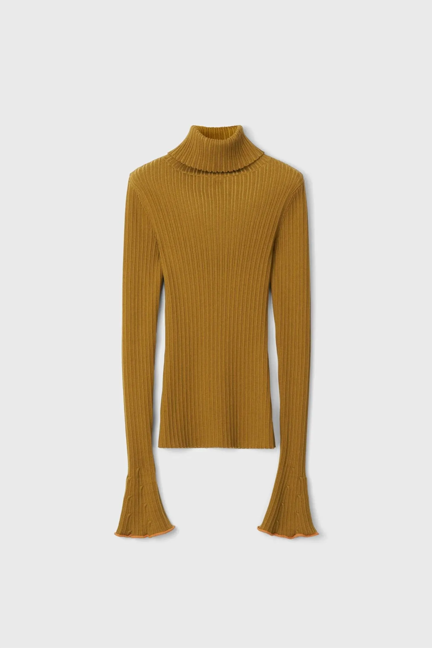 Blush Turtleneck Top In Golden Hay