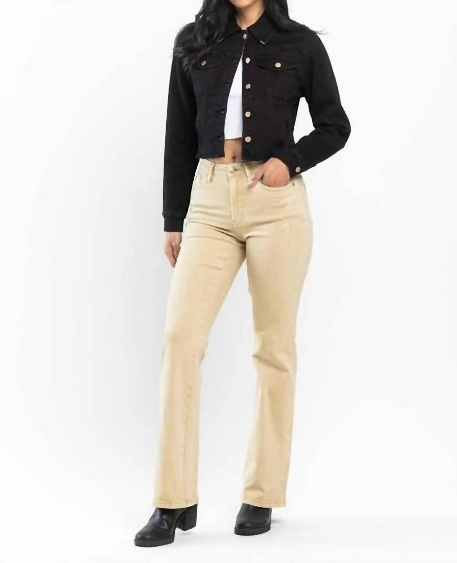 Bootcut Jeans In Khaki