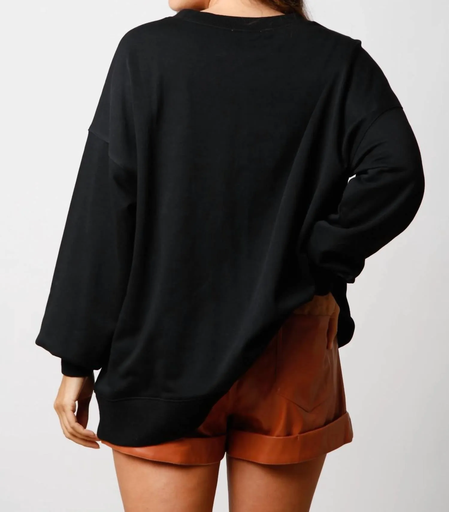 Boots & Hats Sequin Pull Over In Black