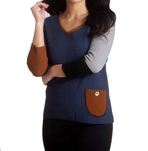 Boucle Pocket Sweater In A/s