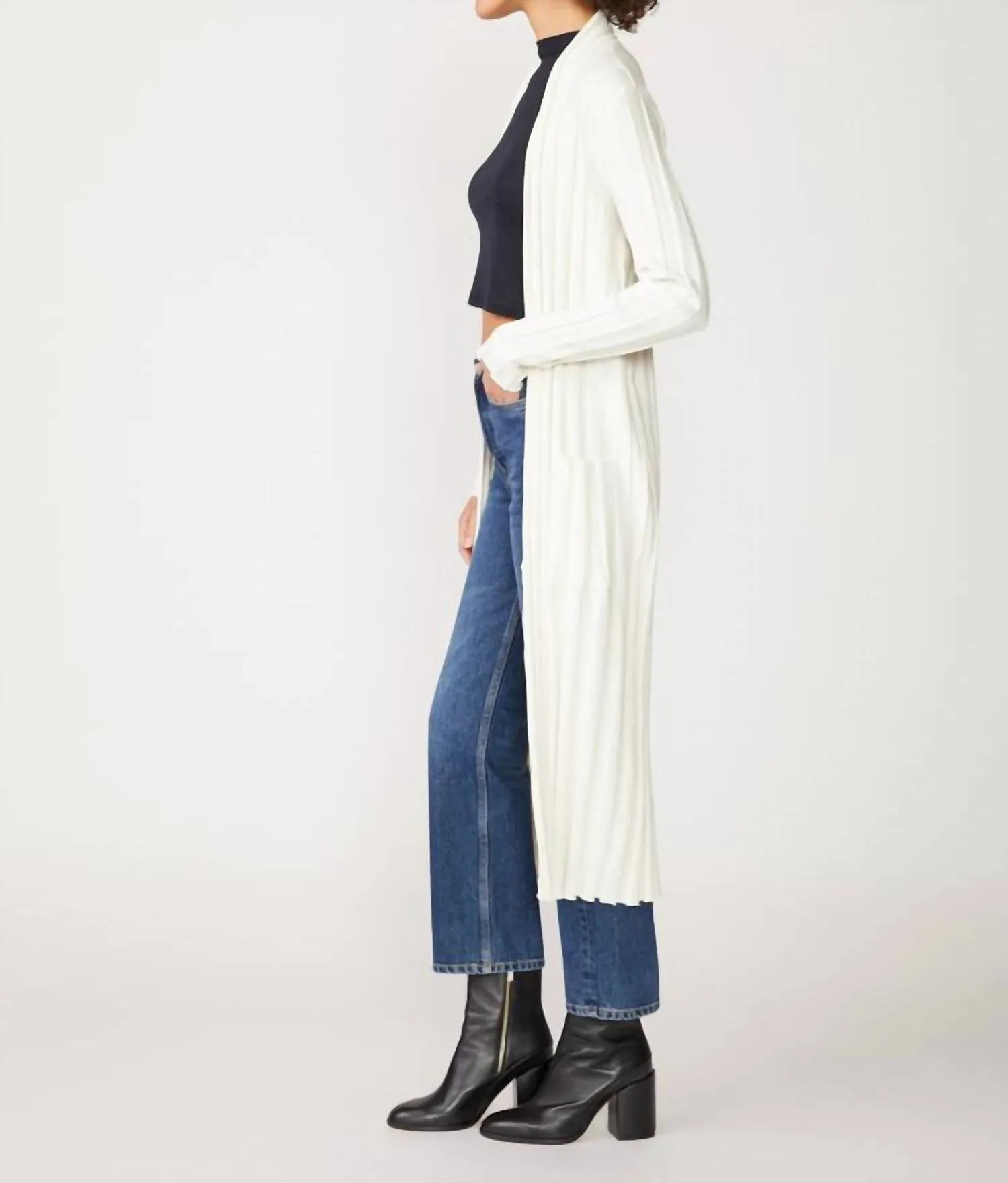 Box Pleat Duster In Cream
