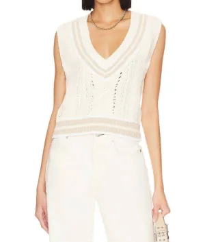 Brandi Slim Vest In Ivory