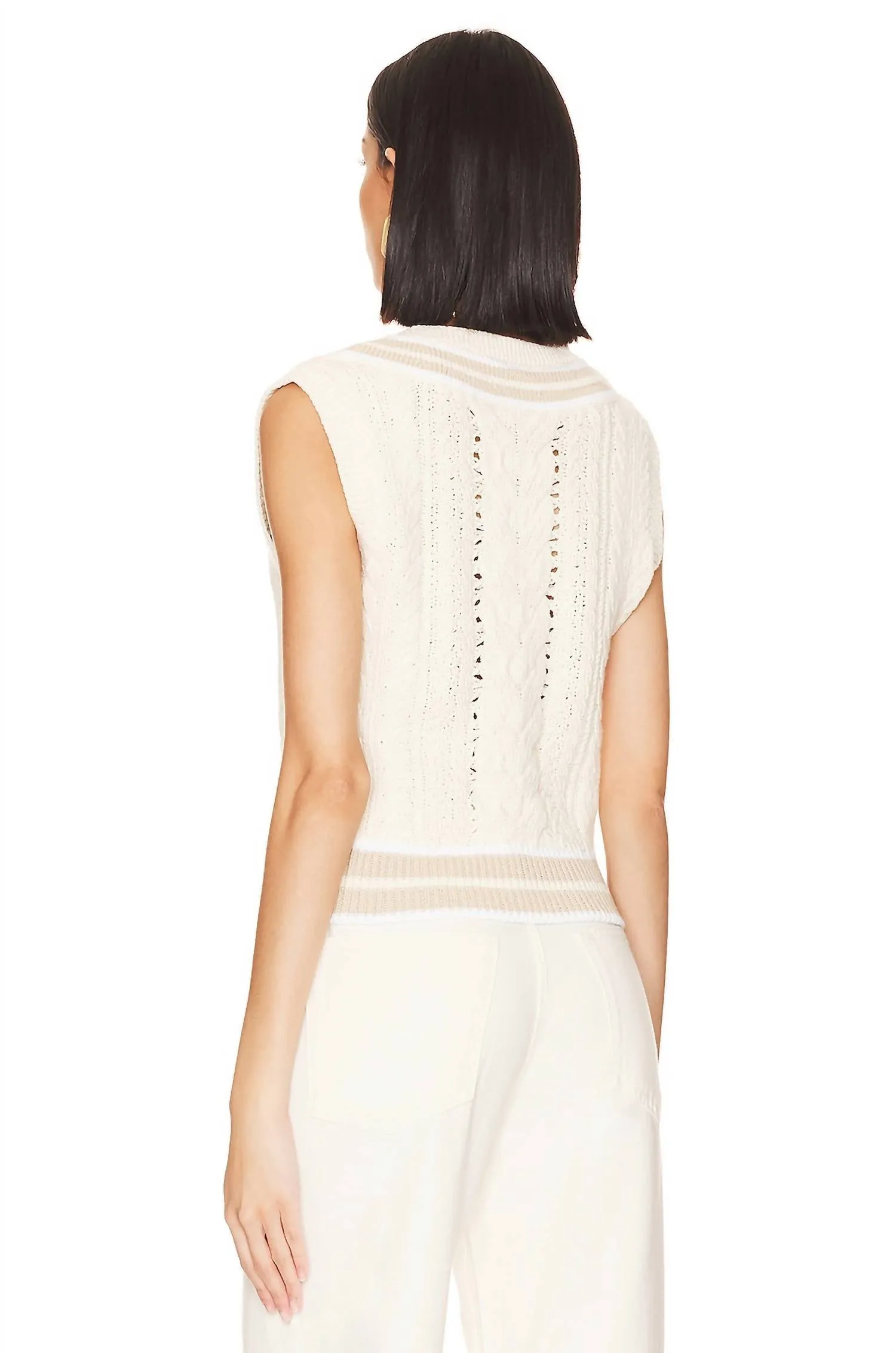 Brandi Slim Vest In Ivory