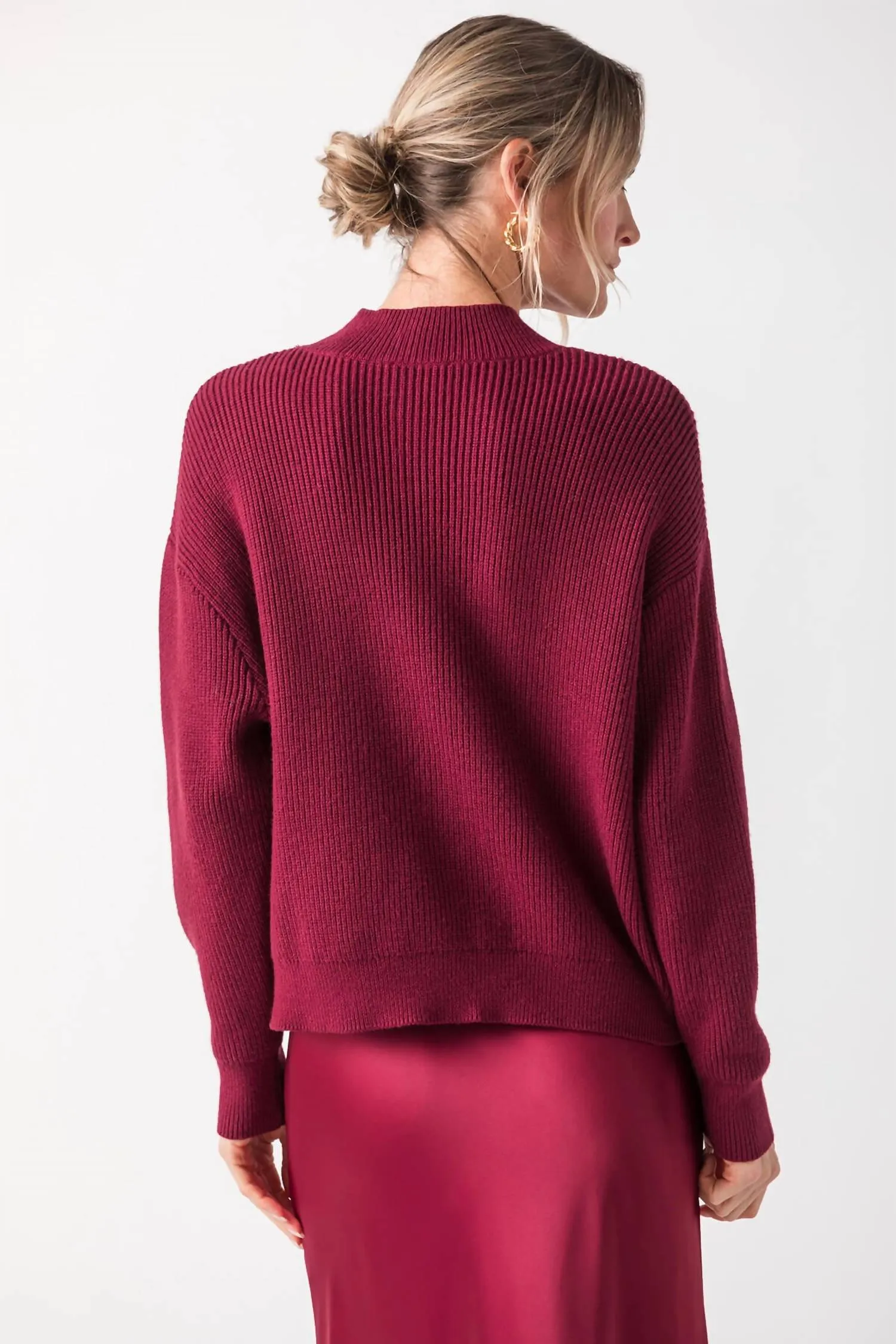 Britton Sweater In Maroon