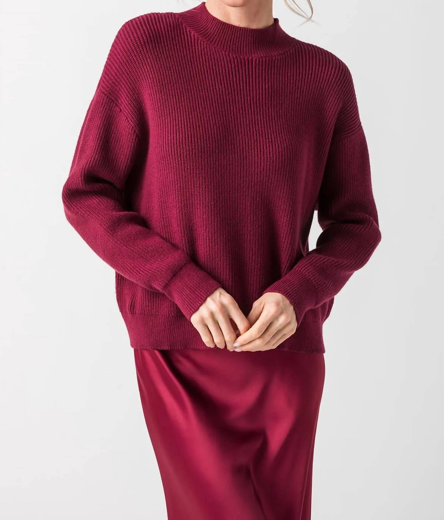 Britton Sweater In Maroon