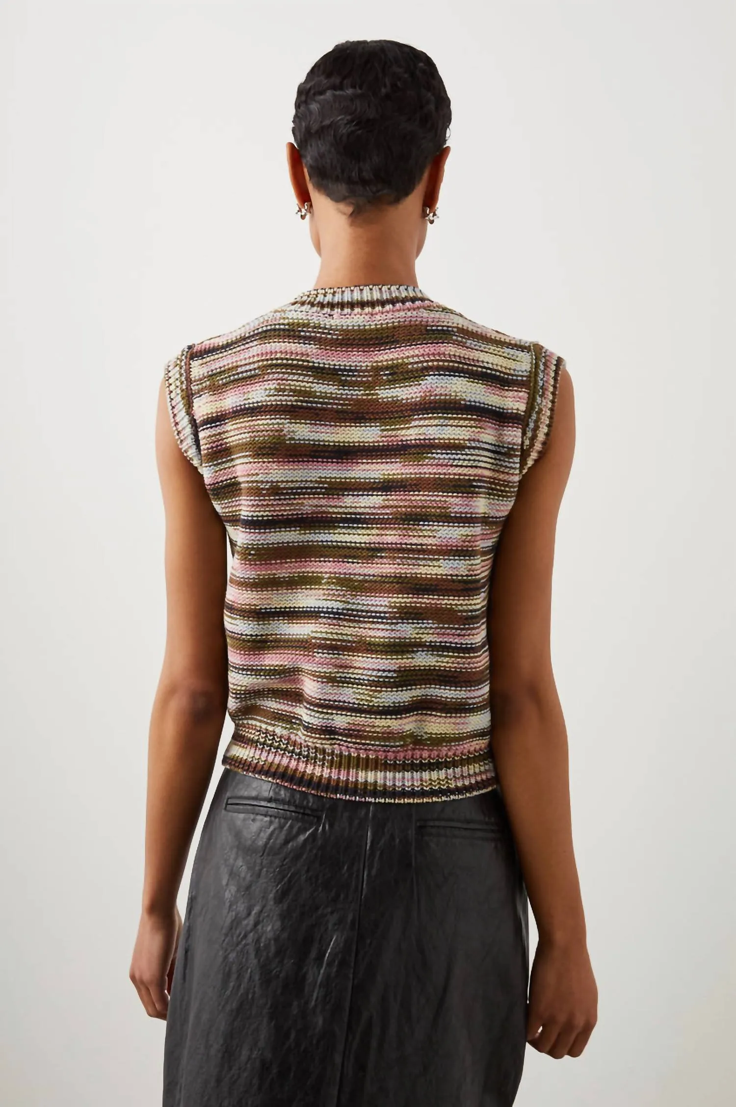 Brixton Vest In Forest Space Dye