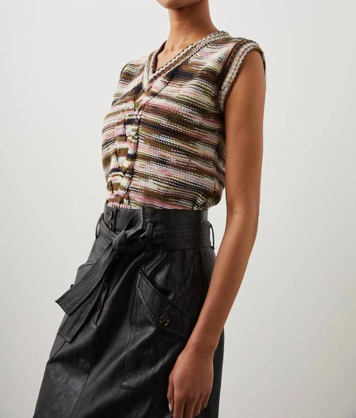 Brixton Vest In Forest Space Dye
