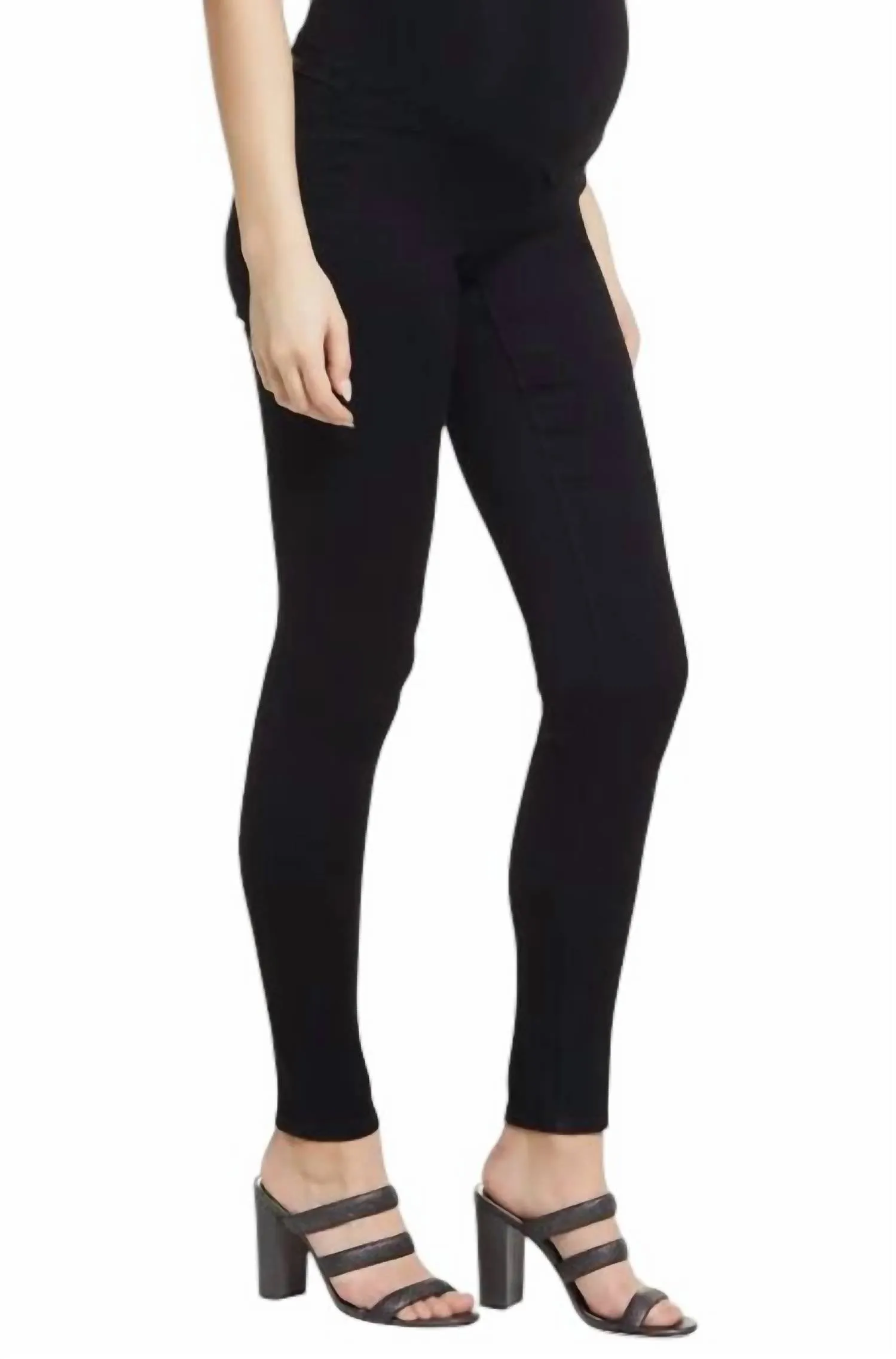Butter Maternity Pullon Denim Leggings Jeans In Black