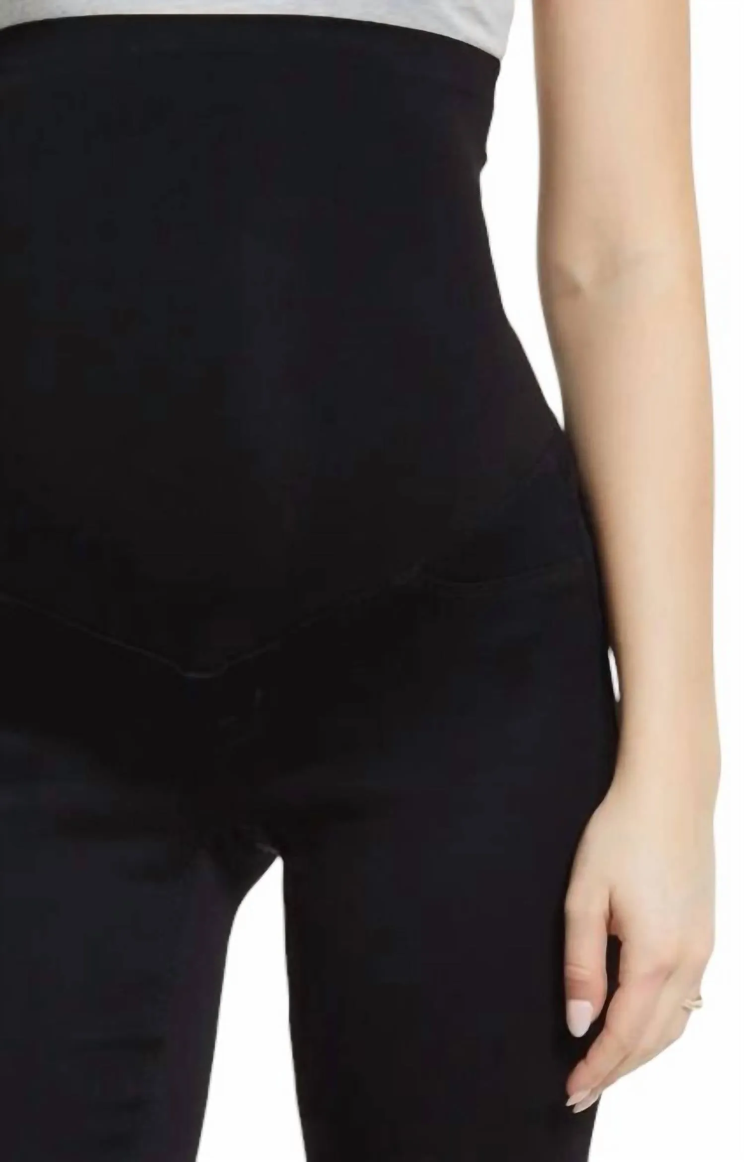 Butter Maternity Pullon Denim Leggings Jeans In Black