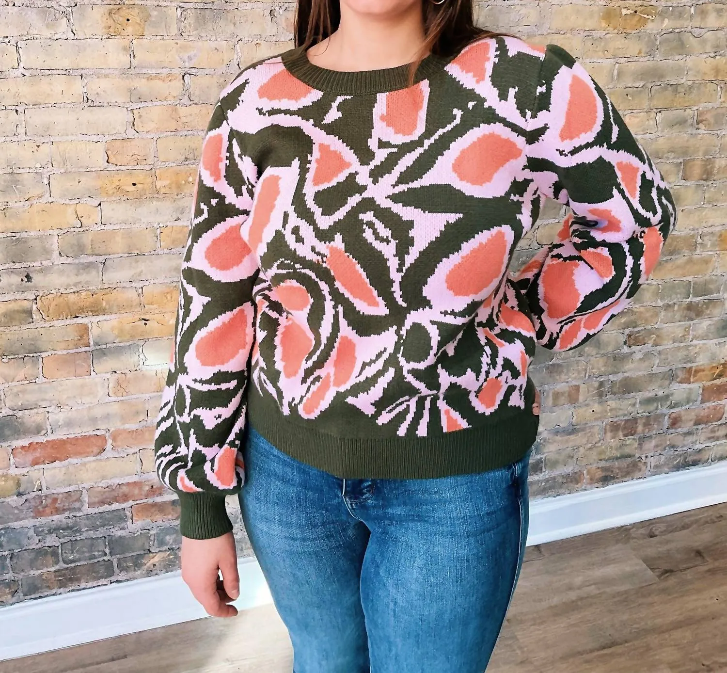 Callie Sweater In Olive Green