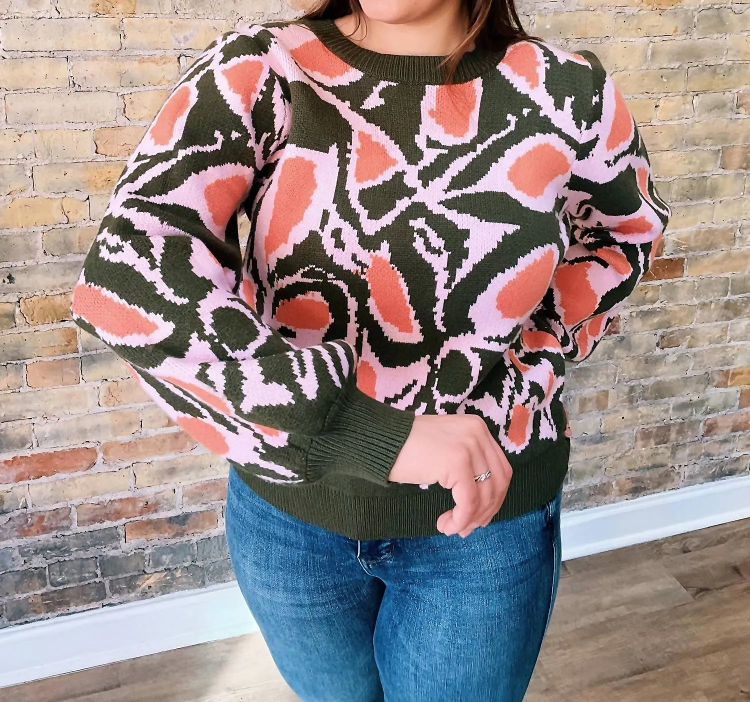 Callie Sweater In Olive Green