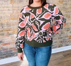 Callie Sweater In Olive Green